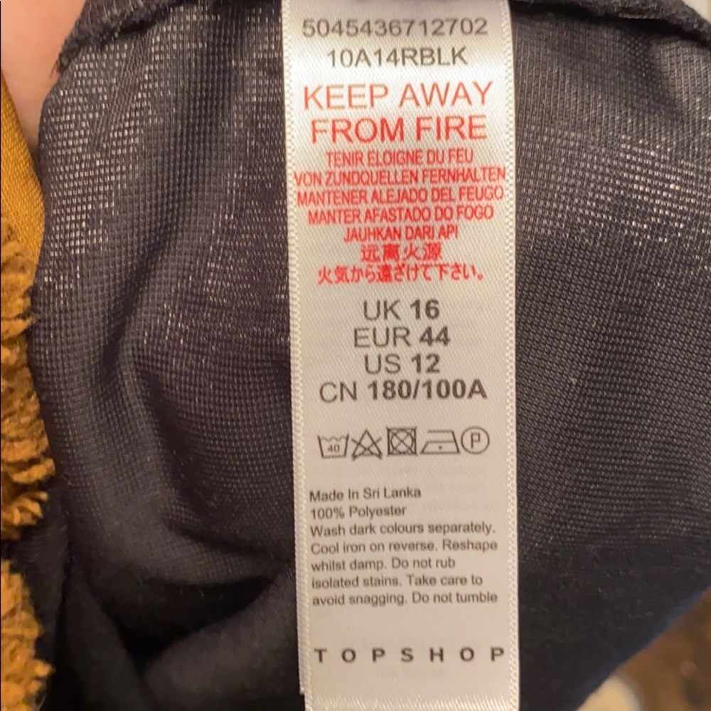 TOPSHOP Glitter Velvet Mini Slipdress Black - Picture 8 of 8